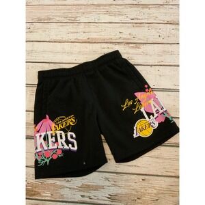 NBA Los Angeles Lakers Ultra Shorts Mens Large Black Graphic Floral Basketball
